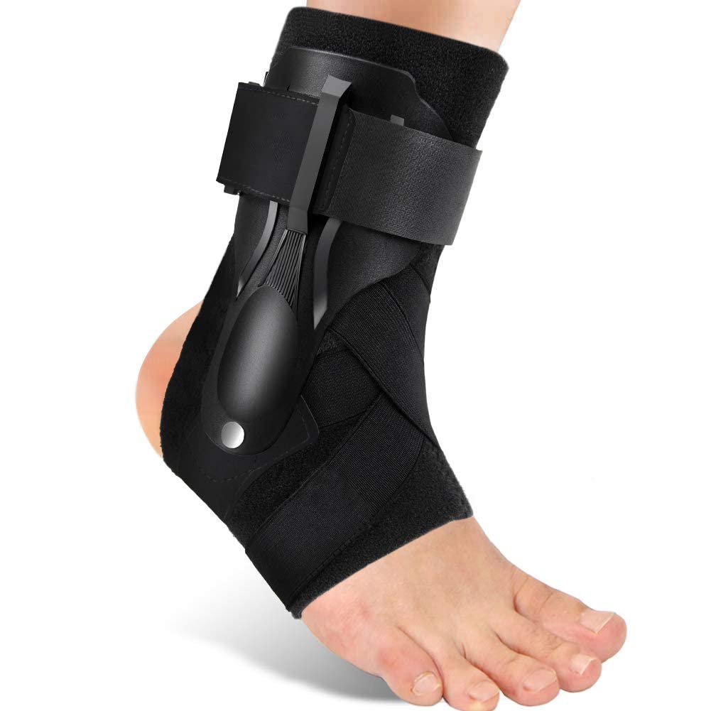 Ankle Brace, Ankle Support Brace for Ankle Sprains, Ankle Braces for Men Women, Ankle Support Sprained Ankle Brace for Basketball Soccer Volleyball - L