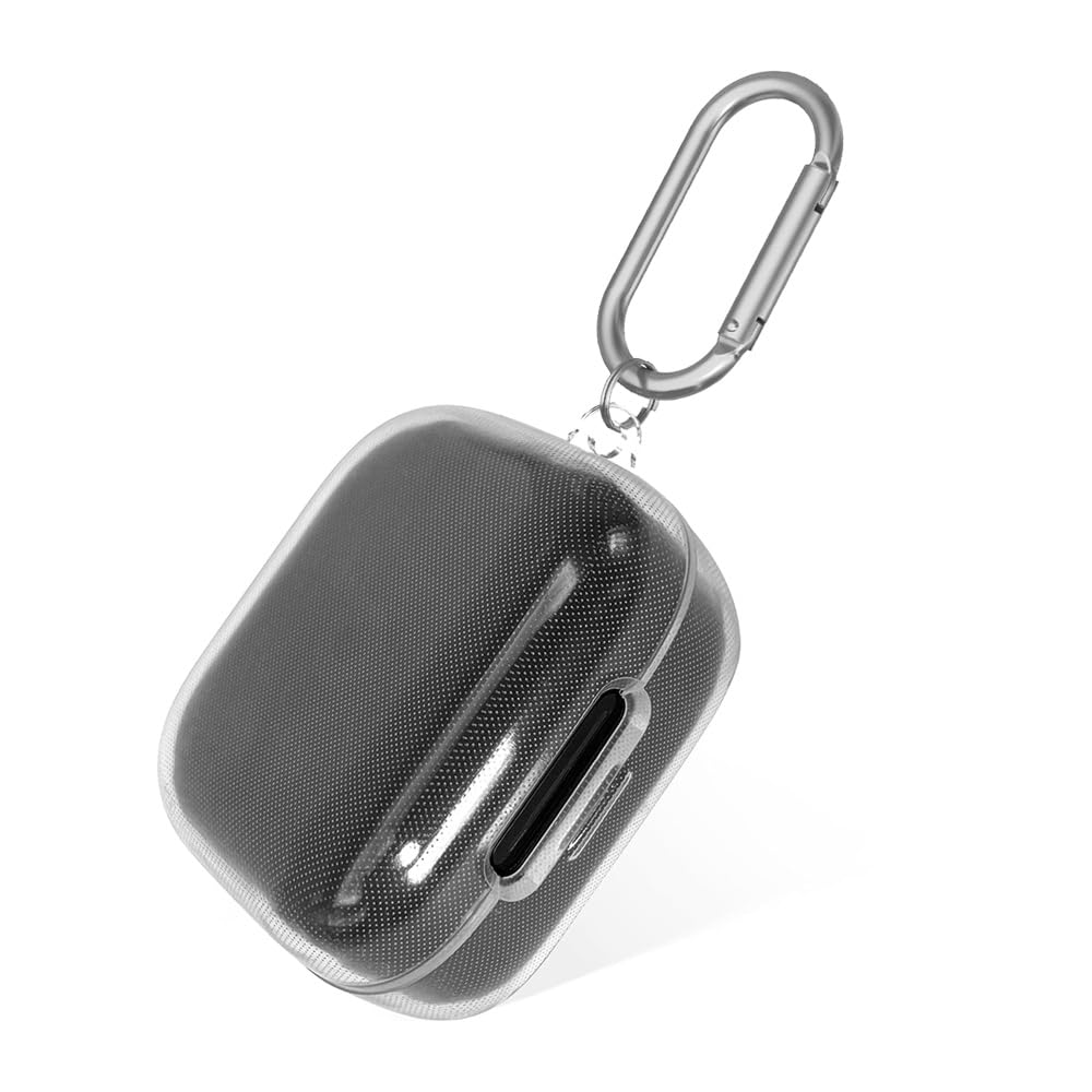 Clear TPU Case Compatible with Anker Soundcore R50i NC Earbuds - Shockproof Cover with Keychain