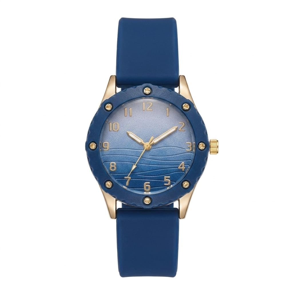 Luxury Women's Wrist Watch Comfortable Silicone Rubber Band - Fashion Design Suitable for Gifts and Occasions - Available in Many Colors and Shapes