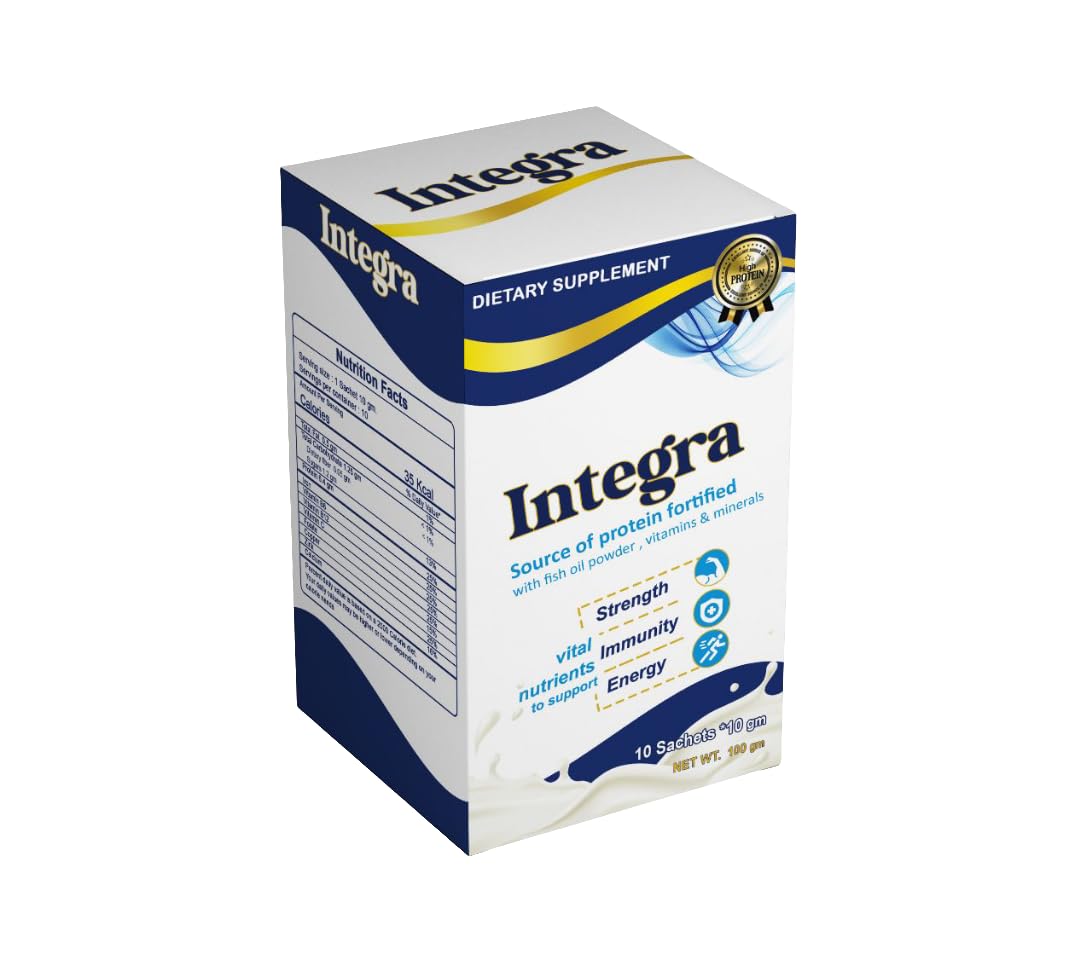 Integra 10 Sachets, with Fish Oil, Minerals, Protein and Micronutrient Blend