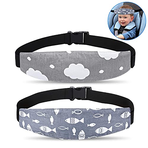Moro Moro 3 Baby Car seat Head Support, Car Seat Straps Pillow Support Ban, Stroller Neck Relief Strap Headrest, Slumber Sling Sleep Positioner For Toddler Infants Child Children Kids (A)