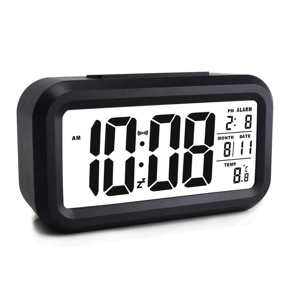 Rubik Loud Digital LED Alarm Clock Large Display with Backlight Temperature Date Month Calendar Snooze for Bedrooms Kids Adults Heavy Sleepers