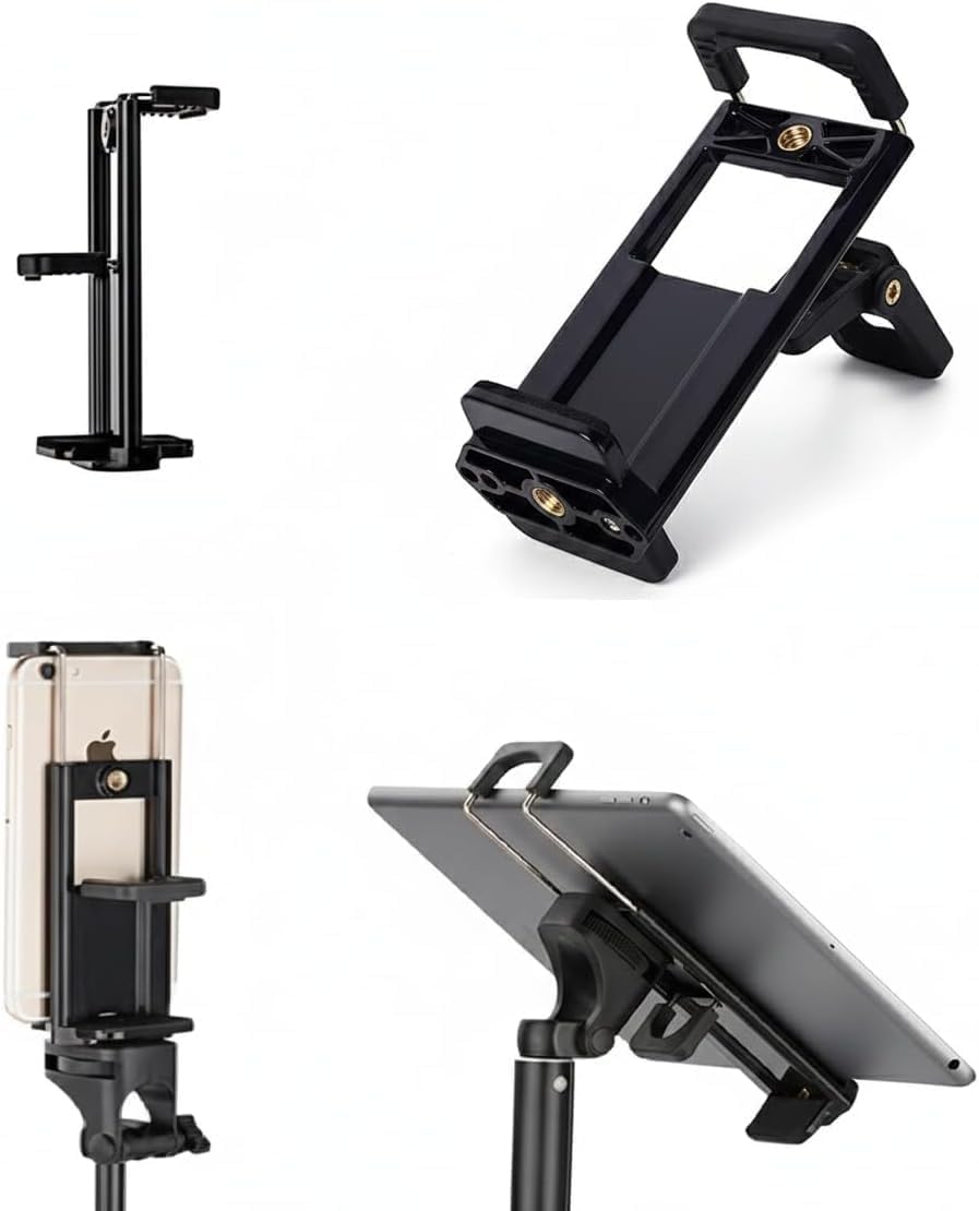 Universal Phone & Tablet Tripod Adapter – 360° Rotating For Any Mobile & Tablet Mount, for Selfie, Vlogging & Photography