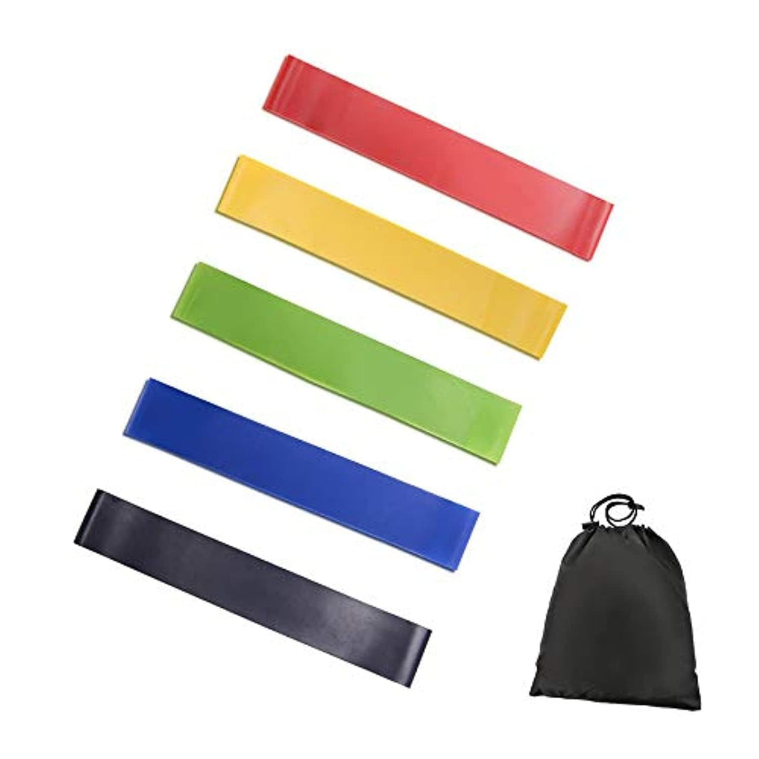 Generic 5PCS/Set Resistance Band fitness 7Levels Latex Gym Strength Training Rubber Loops Bands Fitness CrossFit Equipment Yoga Exercise Pull Rope Elastic Bands for Fit