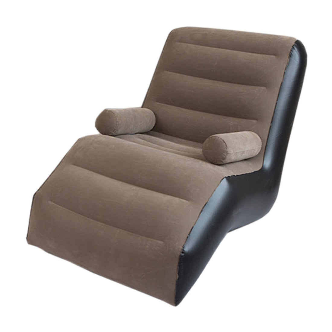 Inflatable Lounge Chair, Folding Sofa Chair, Lazy Sofa, Soft Thickened PVC, Durable Gaming Lounger, Air Bench for Bed, Indoor and Outdoor Camping, Brown