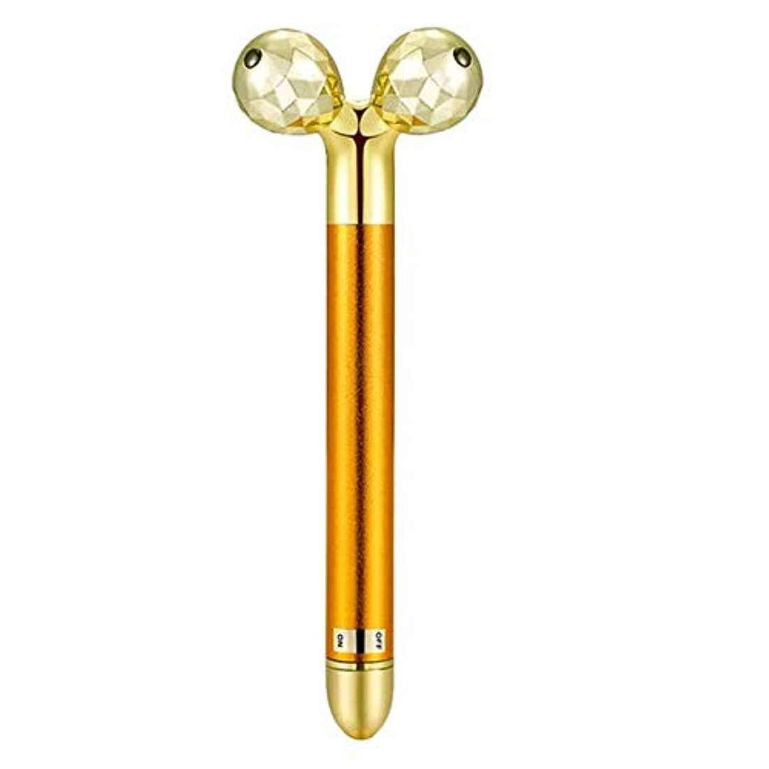 beauty Bar 24k Golden Pulse Facial Massager, 3D Roller Face Massager Electric Sonic Gold Lift Facial Bar