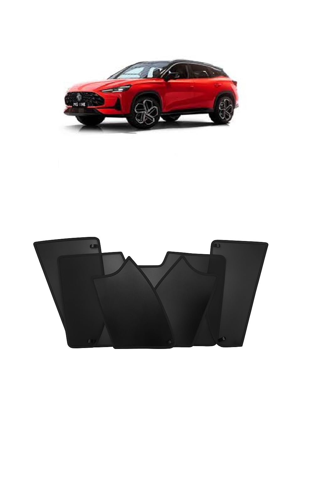 Car Window Shades (5 Piece) Super Dark 100% Blackout Compatible with Car - MG 1 one