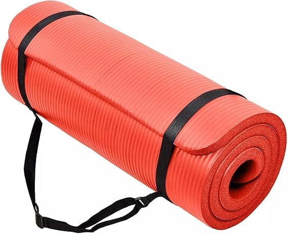 Premium Yoga Mat Extra Thick 15mm - High Density Non-Slip Exercise Mat for Yoga, Pilates, Home & Gym Workouts