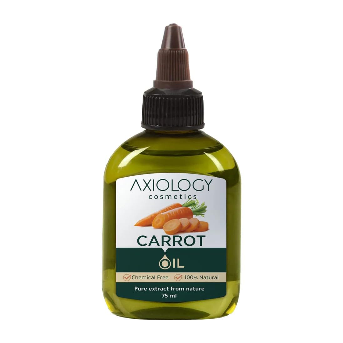 Axiology Carrot Oil, 100% Natural Pure Carrot Extract, Chemical-Free, 75 ml