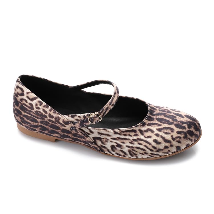Mr Joe Leopard Print Mary Jane Flats Ballerina 3015