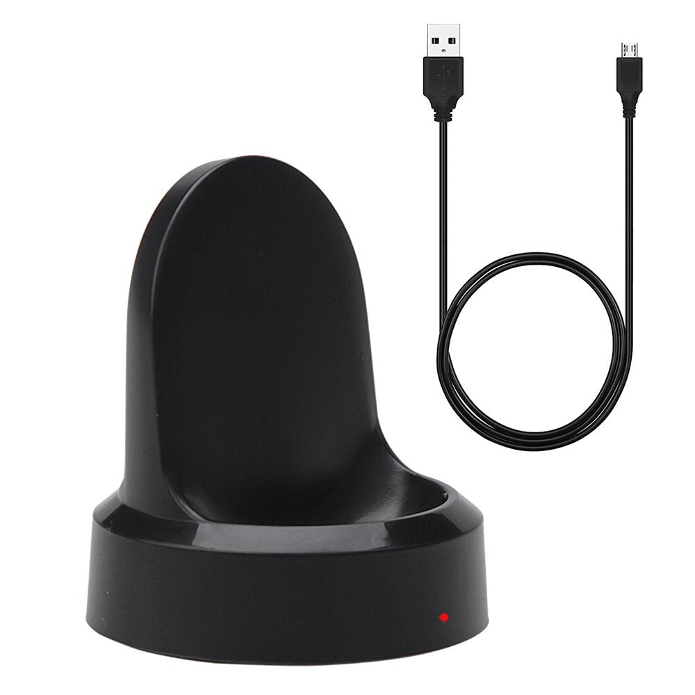 Maxjoy for Gear S3 Charger - Replacement Wireless Charger Charging Cable Cradle Dock Stand with USB Cord Wire for Samsung Galaxy Gear S3 Classic (SM-R770) & Frontier(SM-R760 / R765) Smart Watch,Black