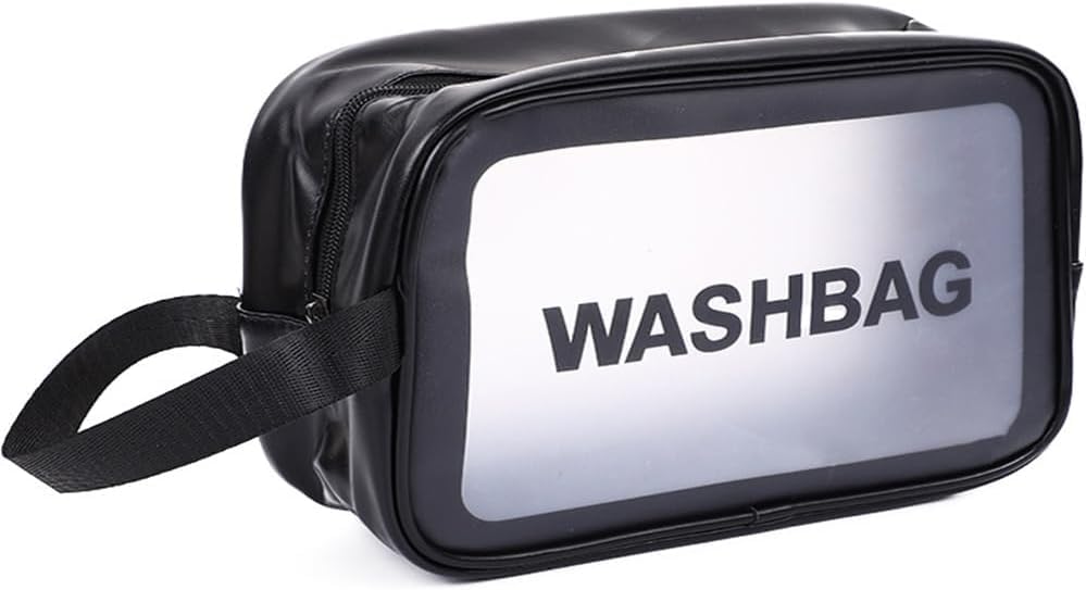 KUKLAR Washbag Pouch Bag for Home & Travel, Toiletry Bag for, Brushes, Accessories Set of 3, BLACK SMALL, Travel Accessories