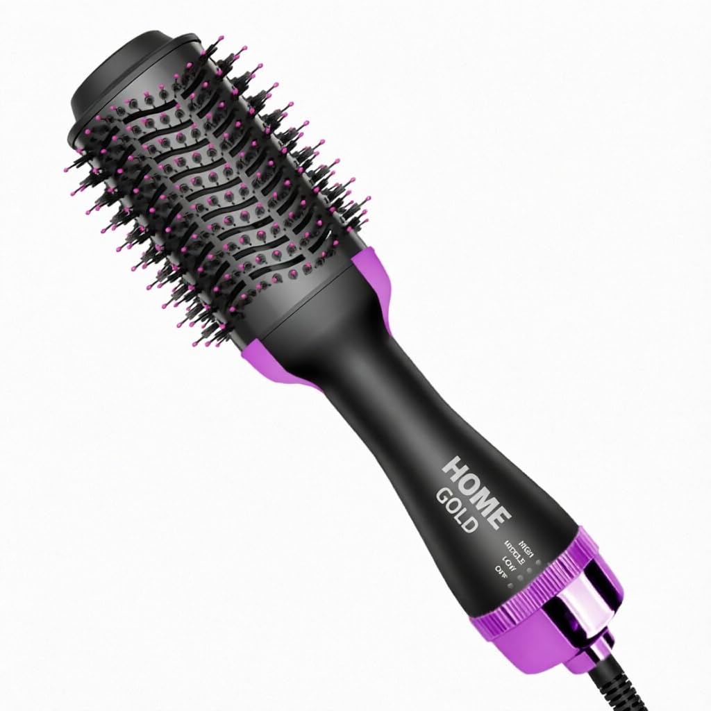 Hair Dryer Brush 1200W Hot Air Brush With Ceramic Ionic Tech, Volumizer Hair Styler for Drying, Smoothing, Curling and Blowouts, HG-906