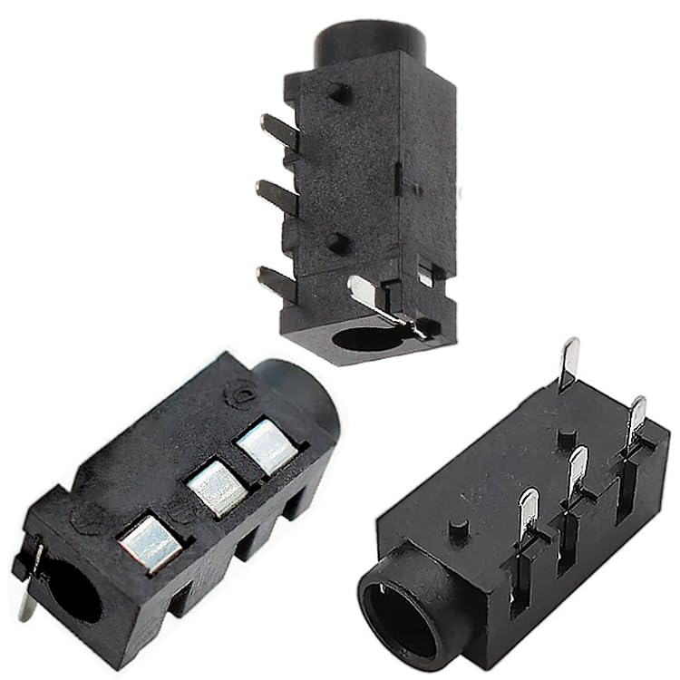 5pcs Female Port Socket Jack Connector Repair Audio PJ320A 3.5MM Headphone Audio Socket 3.5 MM PJ-320A PJ320 PJ-320 4 pins DIP Audio interface Replacement Adapter