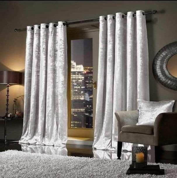 Velvet Curtains, Heavy Soft Fabric, 150cm x 275cm, Easy to Clean, (gray) .flo