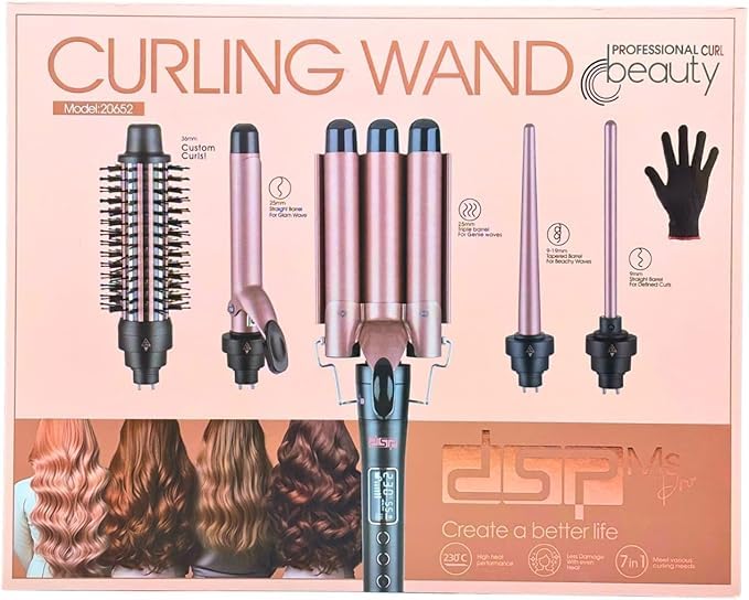 DSP Professional Hair Curler Set 7 in 1