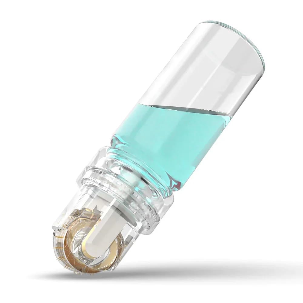 Hydra Roller - Titanium Microneedle Derma Roller with Built-in Serum Tank (10ml) for Face and Hair Care – 64 Microneedles to Promote Serum Absorption and Stimulate Collagen Production (0.5mm)
