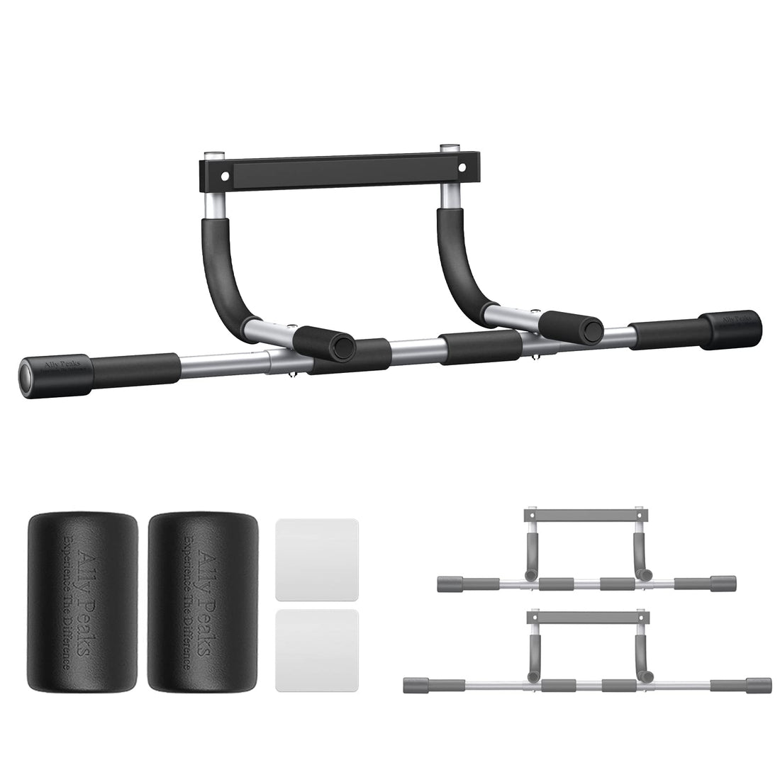 Ally Peaks Pull Up Bar for Doorway,Multiple Levels Width Adjustable Pull Up Bar Accurately Match Wide and Narrow doorframe