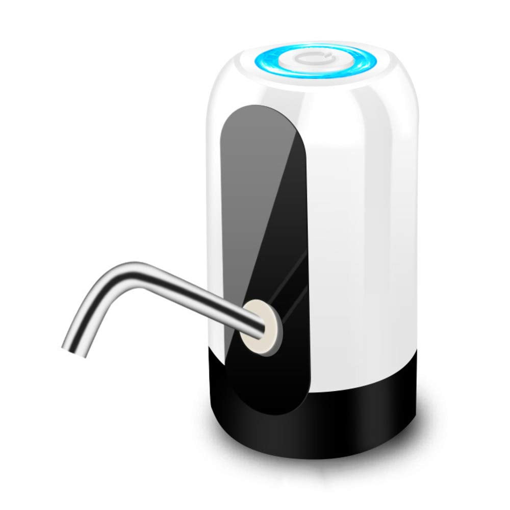 Showay Water Bottle Pump,Automatic Water Dispenser Usb Rechargeable Bottle Charging Portable Water Bottle Switch For Home Kitchen Office (White)