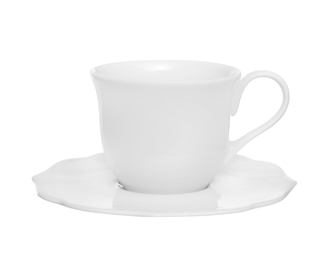 Royal Porcelain | Espresso Cup 0.10 L & Saucer 12.5 cm | Set of 2 | Bone China - Baroness | White