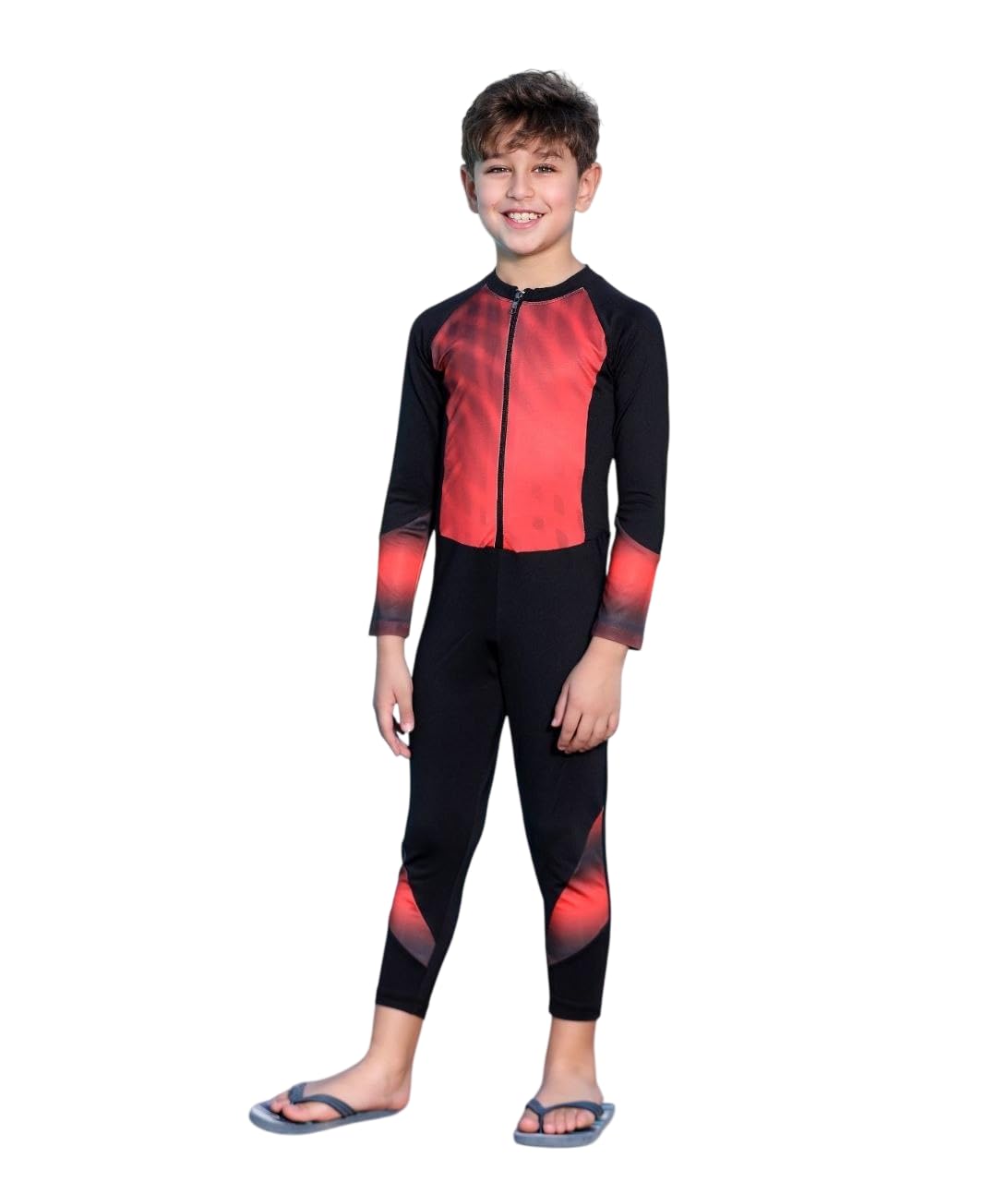 Boys One Piece Swimsuit Gradient Color Swimming Pool Swimwear