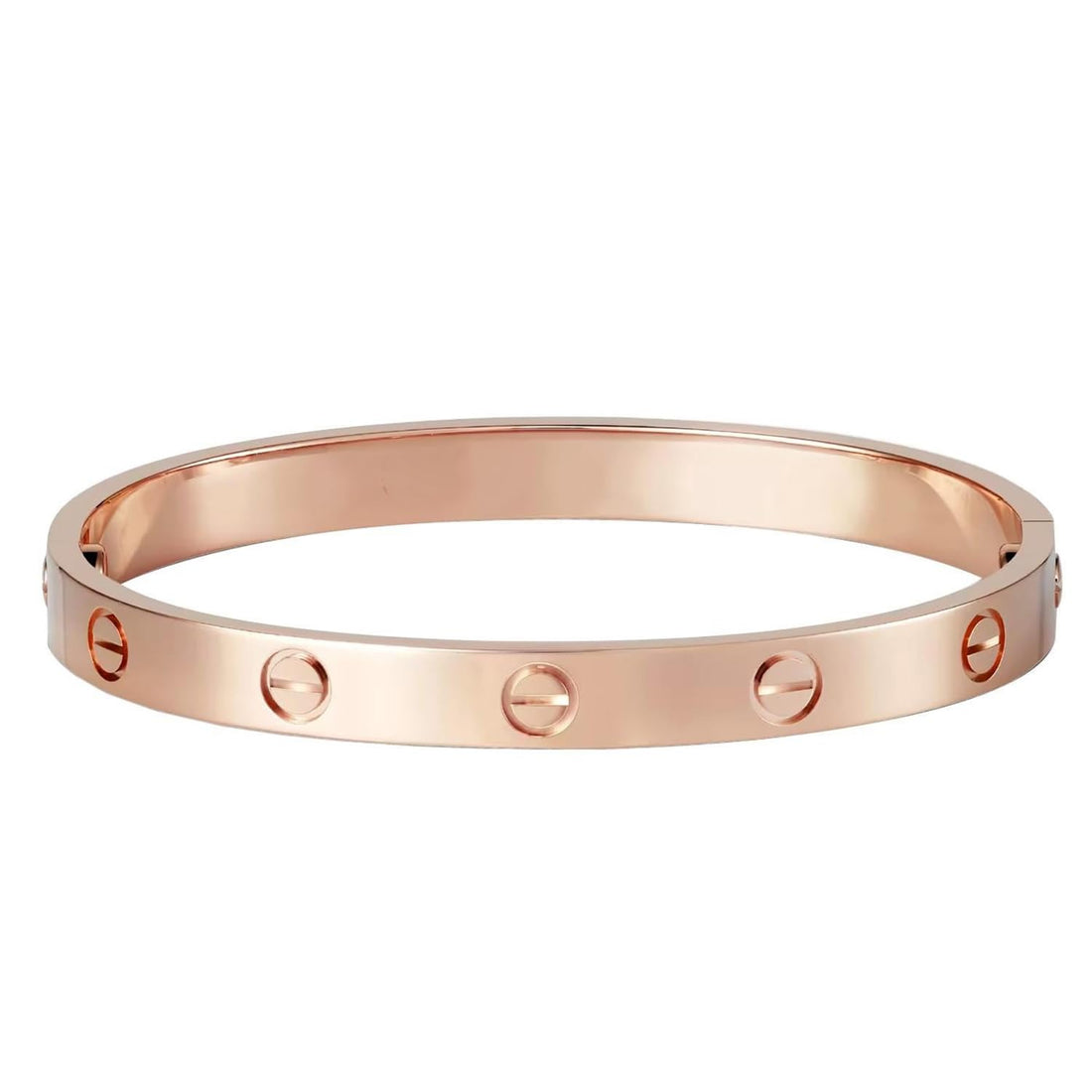 Julia Store 18K Rose Gold Plated Stainless Steel Friendship Bracelets Bangle Stainless Steel Bracelet Jewelry Love Valentines Christmas Gifts for Women