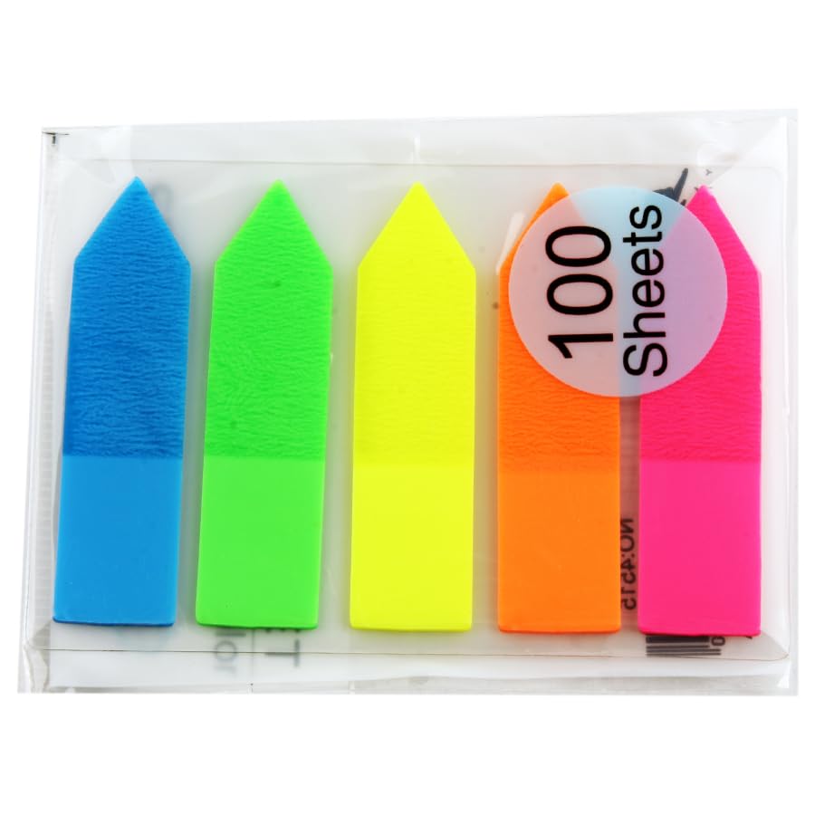 Sticky Notes 100 Sheets Arrow Index Tabs Neon Multicolor Model K1 684-9