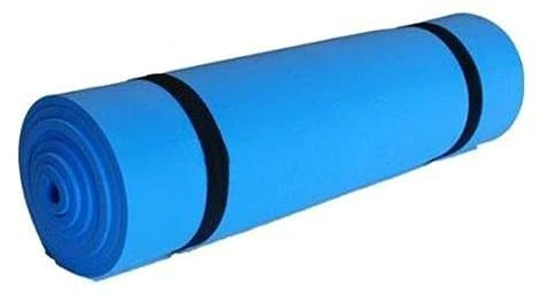 Pro Solid Soft Rubber Exercise Mat - Blue