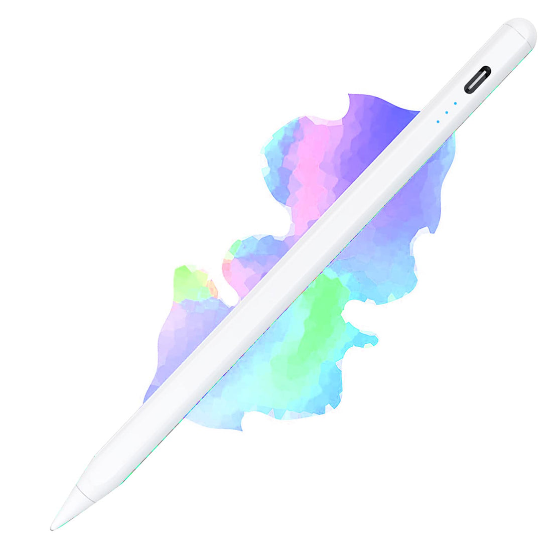 TDOO Stylus Pens for iPad, High Sensitivity Disc & Fiber Tip Universal Stylus with Magnetic Cap, Compatible with iPhone/iPad Pro/Mini/Air/Android/Microsoft Tablets (White) (3)