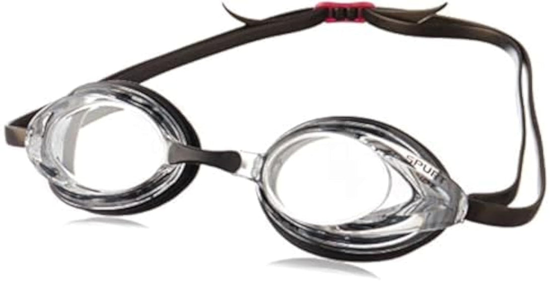 SPURT Swimming Goggles with Transparent Lenses N2BAFJ-6 Black