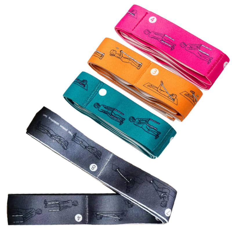 Resistance Bands with 8 Loops for Yoga, Physical Therapy & Fitness – Black Color – Strength and Flexibility Training