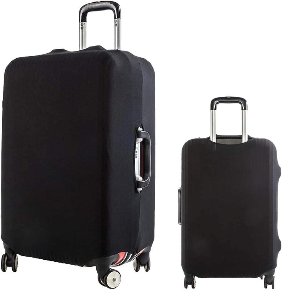 Travel Luggage Cover Protector,Washable Stretchable Elastic Luggage Cover, Classic Fashion Black Suitcase Cover Protector, Fabrics Luggage Protection,Elasticated Bag Suitcase Protector