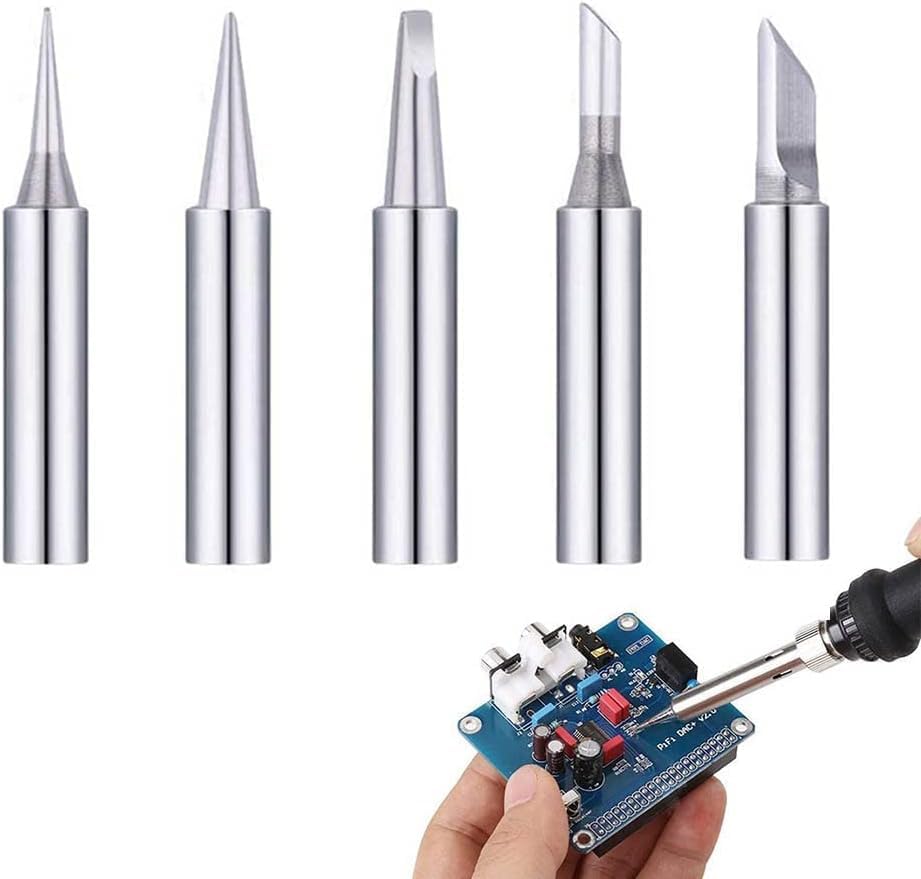 Soldering Iron Tip, Universal Replacement Soldering Iron Tip Lead Free Screwdriver, 900m Tip Tool Kit for Soldering Station, Welding and Cutting (5 Pcs).