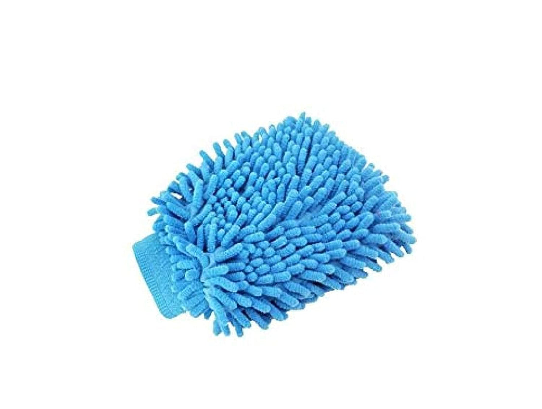 Super Mitt Microfiber Car Wash Cleaning Gloves - Blue
