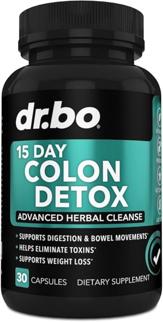 COLON DETOX | 30 CAPSULE | NATURAL BODY CLEANSE & DIGESTIVE SUPPORT | NON-GMO | GLUTEN FREE | HERBAL CLEANSE FORMULA FOR MEN & WOMEN