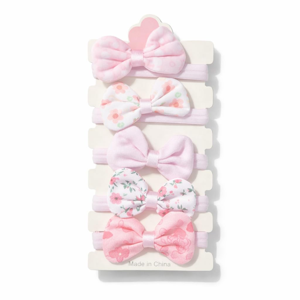 Catch Up 5 Pcs Bow Hair Clips for Girls Cute Ribbon Style Hair Accessories Non Slip Strong Hold Lightweight Comfortable Durable Clips for Daily Use and Styling