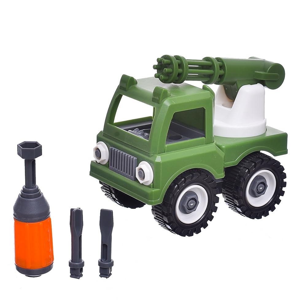 Generic Plastic Diy Engineering Vehicle With screw For Children Set Of 4 Pieces - Multi Color