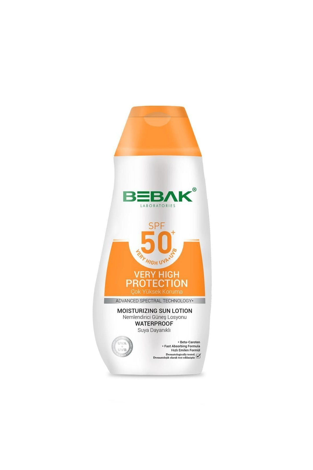 Bebak Sun Lotion Spf 50+, Moisturising Face And Body Protection, 200 Ml