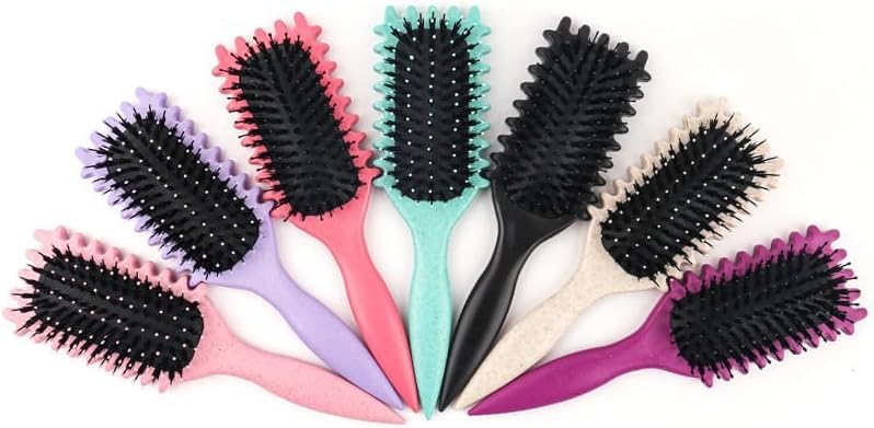 ALICE 3 in 1 Curl Defining Brush, Curl Styling Brush, Reduce Pooling and Separating Curls, Curl Defining Brush, Shaping and Defining Curls Multicolor