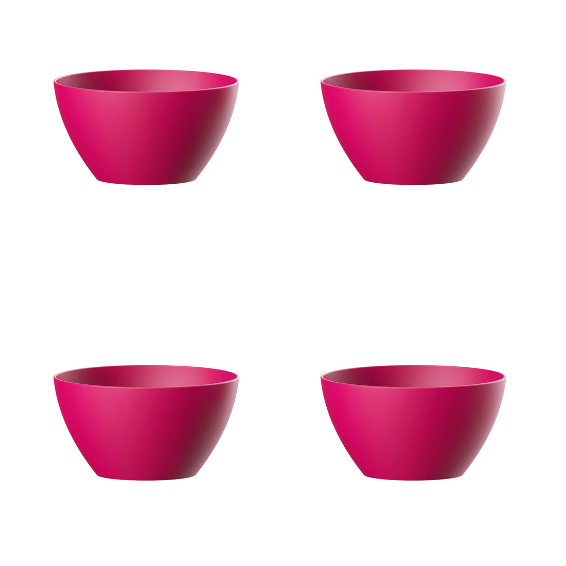 M-Design Lifestyle™ Soup Bowl 15 cm - Pack of 4 - BPA Free, Microwave Safe, Dishwasher Safe, Food Safe, Stackable - Fuchsia