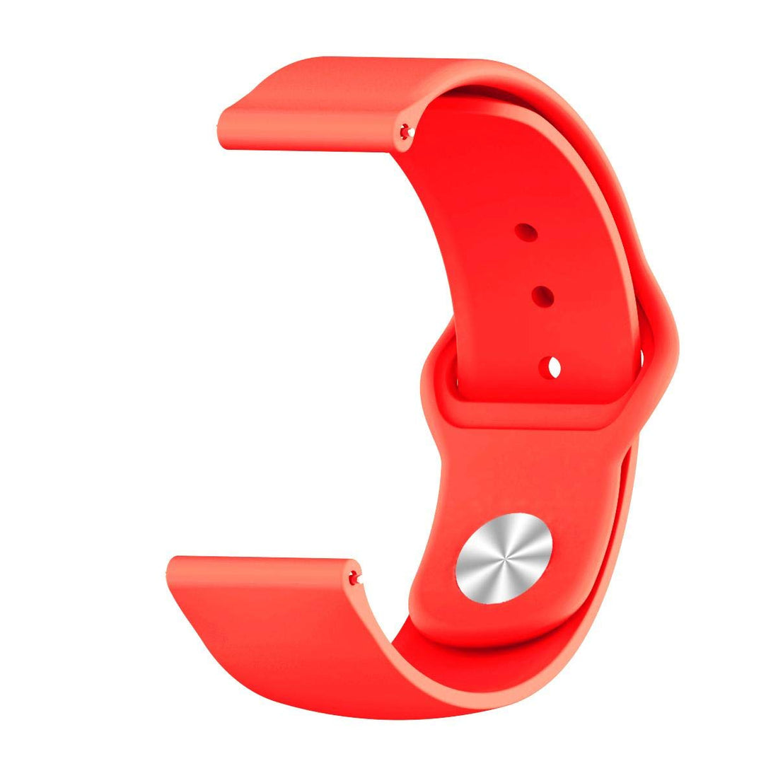 Generic 20mm sport watchband Compatible for Samsung Gear S2 Classic/Huawei watch serial 2/ Xiaomi Amazfit Youth Bip, Soft Silicone Strap Watch Belt, Red