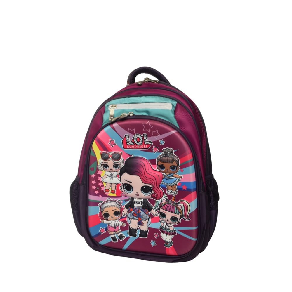 Kids School Backpack, Purple and Pink, Multiple Compartments with Mesh Pockets