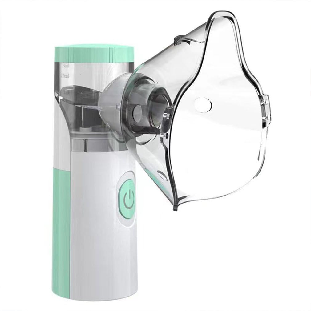 Portable Family Mesh Nebulizer Light Hand Nebulizer Low Noise Excellent Speed Nebulizer Machine (Green)