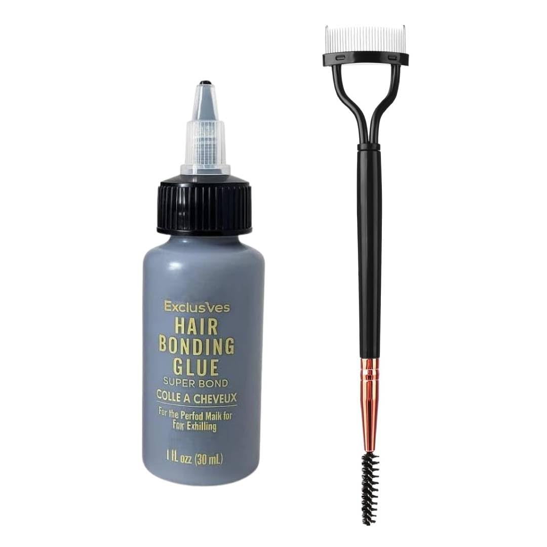 2 in 1 Dual Head Eyelash Separator with Fine Stainless Steel Teeth and Brow Brush, Lash Defining Tool for Separating Lashes and Minimizing Mascara Clumps, Professional Eye Makeup Applicator (1PC)