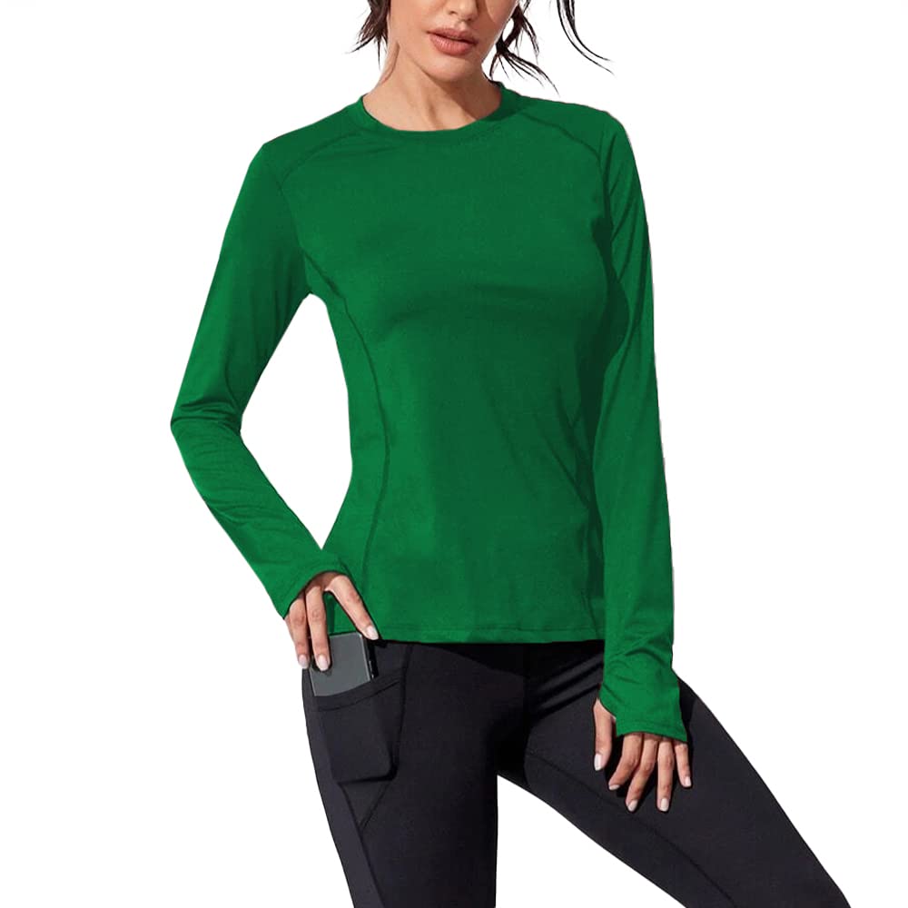 Sport Top - Long Sleeve Crew Neck Sport T-shirt - Sport T-shirt - Women