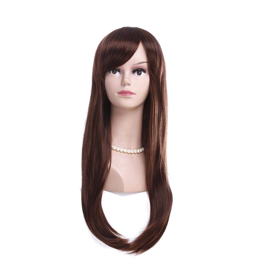 ECIF Halloween Cosplay Wig Red Brown Wig Overwatch Anime Peripheral Women's Synthetic Hair Long Hair Accessory