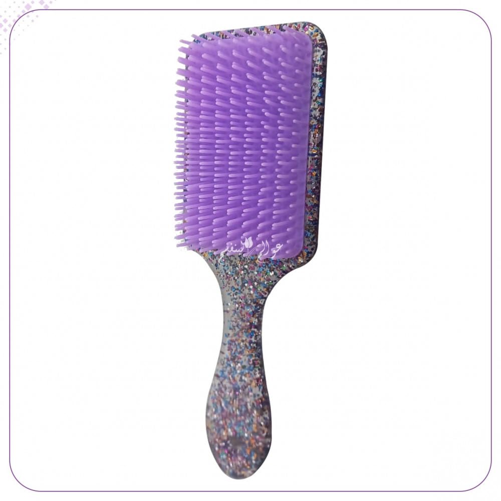 Glitter Rectangular Detangling Hair Brush
