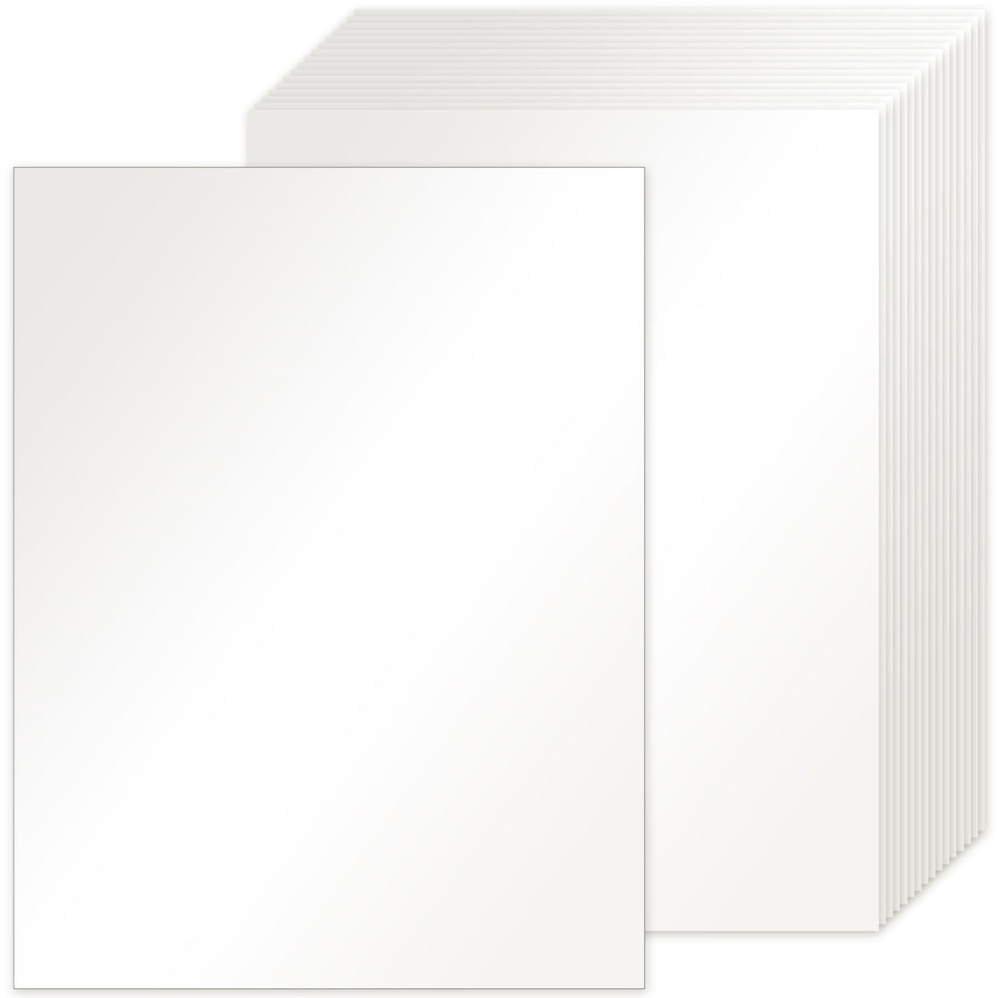 25 Sheets White Thick Paper Cardstock 8.5 x 11 Card Stock Letter 250gsm/92lb Heavyweight Scrapbook Paper for Certificates, Invitations, Greeting Cards, Crafts, Graduations