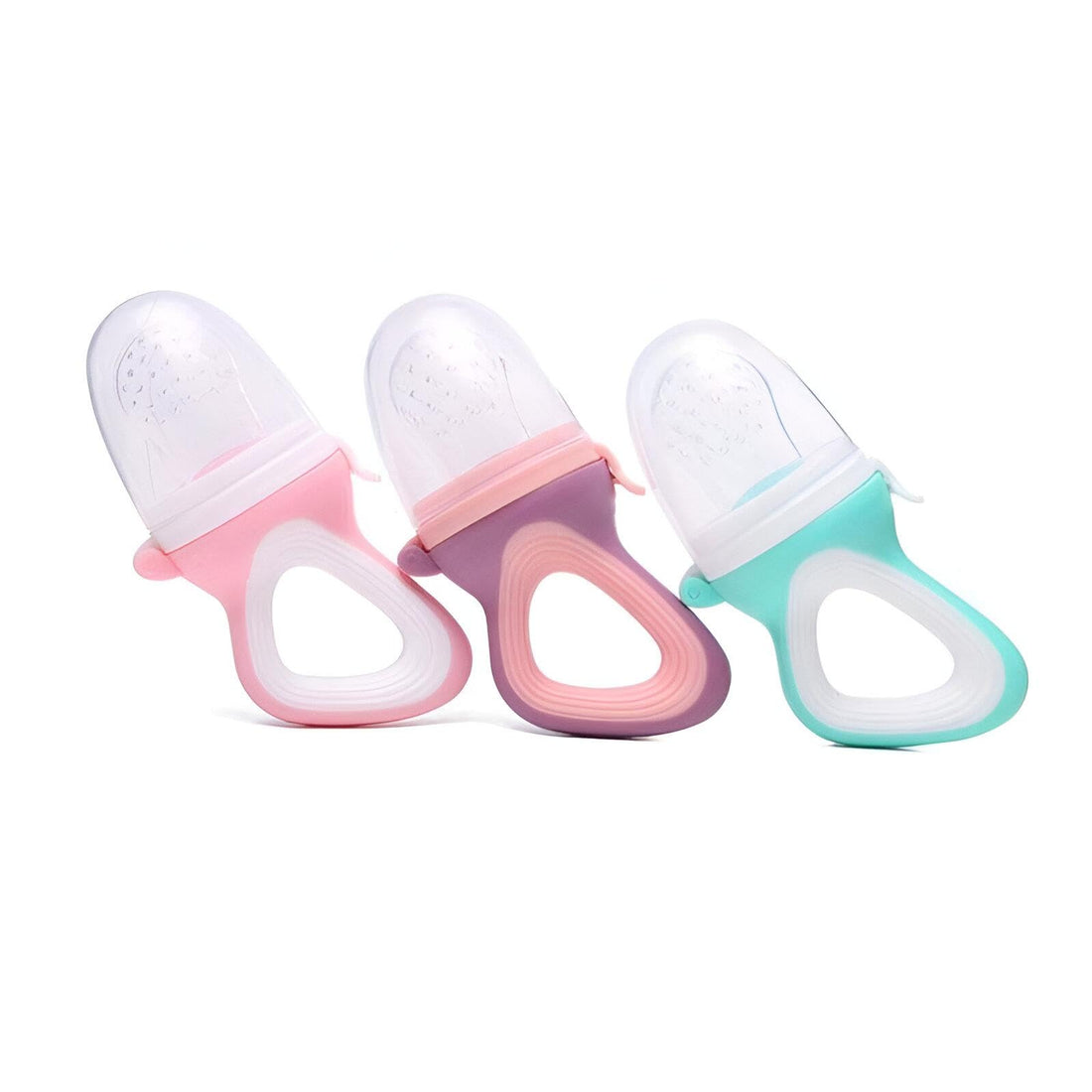 Fruit Lollipop - 2 in 1 Baby Teething Device and Pacifier Perfect for Safely Serving Solid Foods, Made of High Quality BPA Free Silicone to Support Baby Growth Naturally (3 Pack)