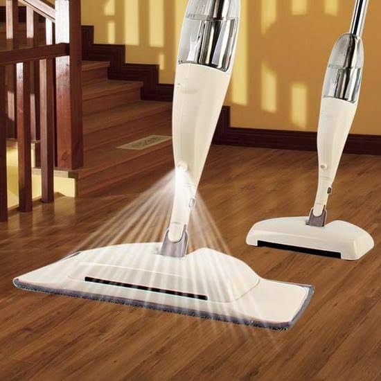 Steam Mop for Hardwood Floors, with Washable Pad, White